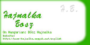 hajnalka bosz business card